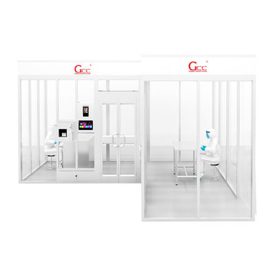 Stand de limpieza modular con paneles acrílicos de acero inoxidable FFU y filtro HEPA Diseño personalizable