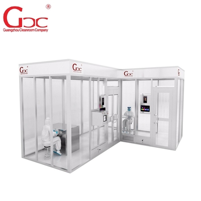 Stand de limpieza modular con paneles acrílicos de acero inoxidable FFU y filtro HEPA Diseño personalizable