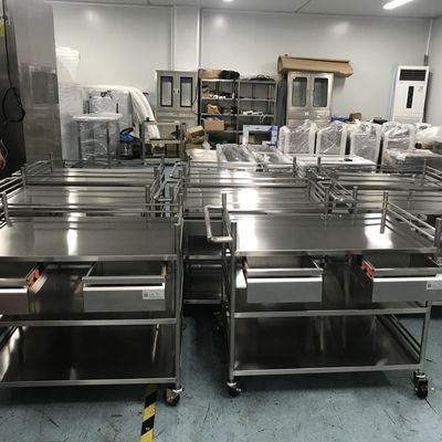 Fabricante Trolley de acero inoxidable para deslizamiento fácil para hospitales o industria alimentaria