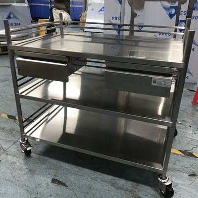 Fabricante Trolley de acero inoxidable para deslizamiento fácil para hospitales o industria alimentaria