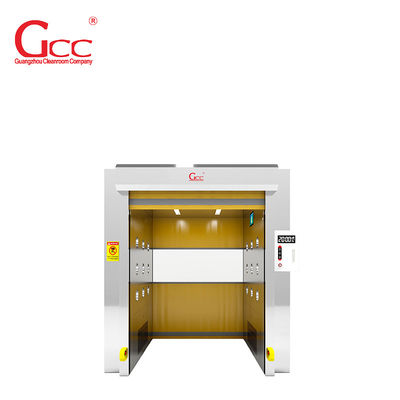 Ducha de aire del sitio limpio del cargo de GCC con la puerta del obturador del PVC con el sensor fotoeléctrico