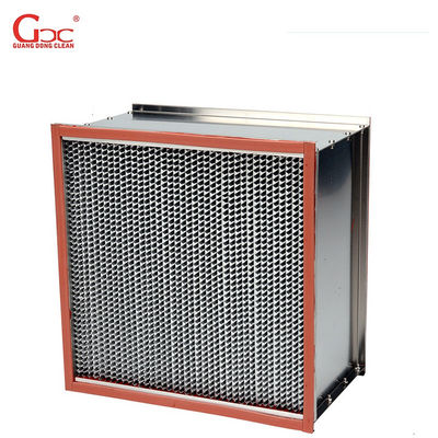 filtro de alta temperatura de 250m3/H 400degree H14 Hepa con la placa de bafle