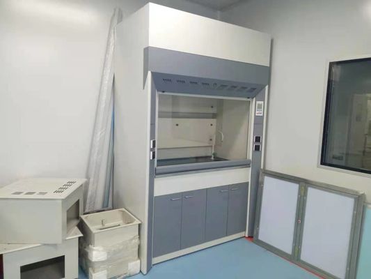 humo de acero lleno Hood Alkali Resistant 1200m3/H de los Pp del laboratorio del ruido 65dB